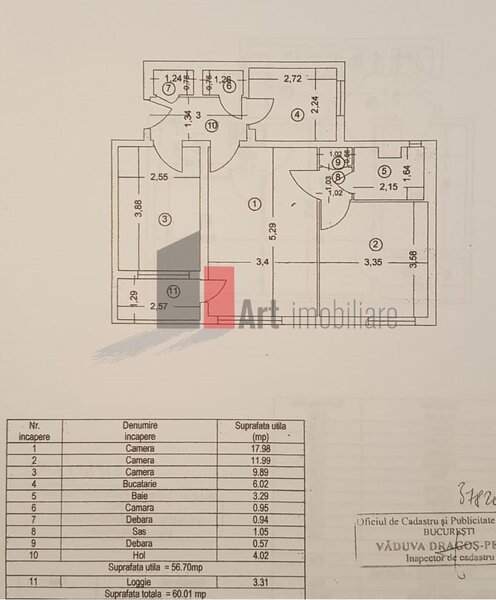 Metrou N. Grigorescu, 50 m, apartament 3 camere.